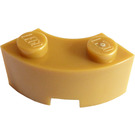 LEGO Dorado perla Ladrillo 2 x 2 Circular Esquina con muesca para espiga y parte inferior reforzada (85080)