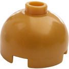 LEGO Pearl Gold Brick 2 x 2 Round with Dome Top (Hollow Stud, Axle Holder) (3262 / 30367)