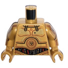 LEGO Perlgold C-3PO Minifig Torso (973 / 76382)