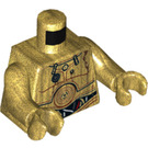 LEGO Perlgold C-3PO Minifig Torso (973 / 76382)