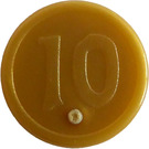 LEGO Pearl Gold Coin with 10 Mark