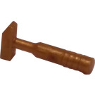 LEGO Pearl Gold Cross Pein Hammer with 3 Rib Handle