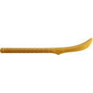 LEGO Pearl Gold Curved Spear with Capped Pommel (11156)