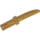 LEGO Pearl Gold Dagger with Cross Hatch Grip