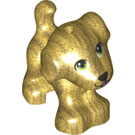 LEGO Pearl Gold Dog with Green Eyes (66356 / 66686)