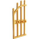 LEGO Pearl Gold Door 1 x 4 x 9 Arched Gate with Bars (42448)