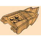LEGO Perlgold Drachen Kopf Jaw mit Klein Spikes (80017)