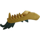 LEGO Pearl Gold Dragon Head Lower Jaw with Dark Green Spines (12764 / 93072)