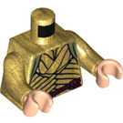 LEGO Perle guld Elrond med Gold Robe og Olive Grøn Kap Minifig Torso (973 / 76382)