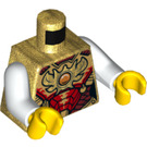 LEGO Dorado perla Eris Minifigura Torso con Blanco Brazos y Amarillo Manos (973 / 76382)