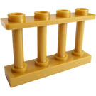 LEGO Pearl Gold Fence Spindled 1 x 4 x 2 with 4 Top Studs (15332)