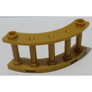 LEGO Pearl Gold Fence Spindled 4 x 4 x 2 Quarter Round with 2 Studs (30056)