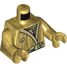 LEGO Perlgold Golden Zane Minifig Torso (973 / 76382)