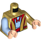 LEGO Perlgold Grandmaster Minifigur Torso (973 / 76382)