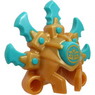 LEGO Pearl Gold Headdress with Dark Turquoise Blades (69576 / 71547)