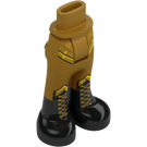 LEGO Parelmoer goud Heup met Pants met Zwart laced boots (35573)