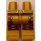 LEGO Or Perlé Hanches et jambes avec Gold Ceinture et Rouge Knee Wrappings (3815)