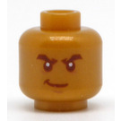 LEGO Pearl Gold Lloyd - Golden Ninja Head (Recessed Solid Stud) (3626 / 12745)