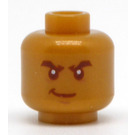LEGO Parelmoer Goud Lloyd - Golden Ninja Hoofd (Verzonken Solid Stud) (3626 / 12745)