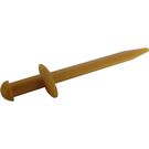 LEGO Pearl Gold Long Sword with Thin Crossguard (98370)