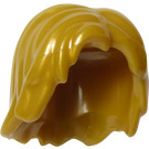 LEGO Pearl Gold Mid-Length Tousled Hair with Center Parting (88283)