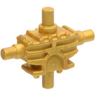 LEGO Parelmoer goud Minifiguur Mechanisch Torso met 4 Kant Attachment Cylinders (54275)