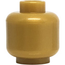 LEGO Perlgold Minifigure Kopf (Einbau-Vollbolzen) (3274 / 3626)