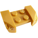 LEGO Pearl Gold Mudguard Plate 2 x 4 with Overhanging Headlights (44674)