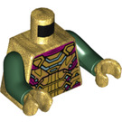 LEGO Oro perlato Mysterio con Verde scuro Abito e Blu Casco Minifigure Busto (973 / 76382)