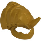 LEGO Pearl Gold Ninja Helmet with Dragon Horns and Jaw (3217)