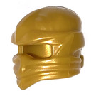 LEGO Perlově zlatá Ninjago Wrap s Ridged Forehead (98133)