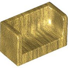 LEGO Parelmoer goud Paneel 1 x 2 x 1 met gesloten Hoeken (23969 / 35391)