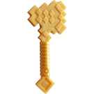 LEGO Pearl Gold Pixelated Axe (18788)