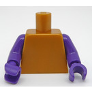 LEGO Dorado perla Plano Torso con Dark Morado Brazos y Manos (973 / 76382)