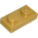 LEGO Parelmoer goud Plaat 1 x 2 (3023 / 28653)