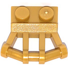 LEGO Pearl Gold Plate 1 x 2 with Angled Handles (92692)