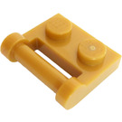 LEGO Pearl Gold Plate 1 x 2 with Handle (Closed Ends) (48336)
