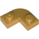 LEGO Pearl Gold Plate 2 x 2 Round Corner (79491)