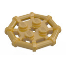 LEGO Perlově zlatá Deska 2 x 2 s Tyčka Rám Octagonal (kulaté cvočky) (75937)