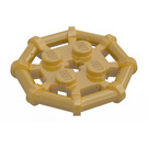 LEGO Perlgold Platte 2 x 2 mit Bar Rahmen Octagonal (Rundbolzen) (75937)