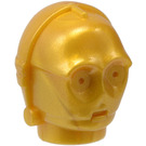 LEGO Pearl Gold Protocol Droid Head (30480)