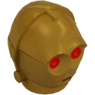 LEGO Or Perlé Protocol Droid Tête avec Les yeux rouges (30480)