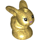 LEGO Pearl Gold Rabbit Baby with Metallic Pink nose (66361 / 66362)