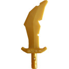 LEGO Pearl Gold Scimitar with Jagged Edge (60752)