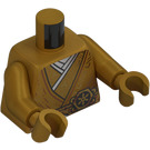 LEGO Perłowe Złoto Sensei Wu - Golden Minifigurka Tułów (973 / 76382)