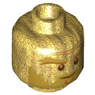 LEGO Pearl Gold Sensei Wu - Golden Minifigure Head (Recessed Solid Stud) (3626 / 74249)