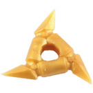 LEGO Pearl Gold Shuriken Star with Smooth Handles (93058)