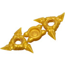 LEGO Parelmoer goud Shuriken Throwing Ster (2 Sterren aan sprue) (19807)