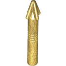 LEGO Pearl Gold Single Harpoon Head with 4 Grooves on Shaft (18041 / 57467)