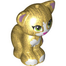 LEGO Pearl Gold Sitting Cat with Green Eyes (66363 / 66364)